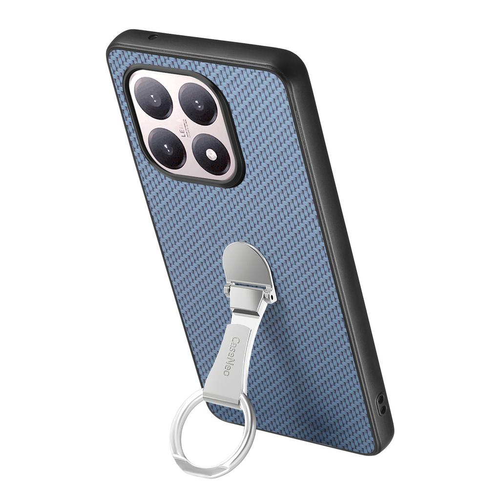 CASENEO C1-19 для Xiaomi 15T Чехол Складная подставка Кожаная задняя крышка Текстура углеродного волокна