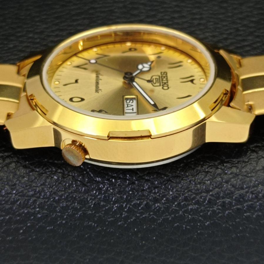 ВОССТАНОВЛЕННЫЕ SEIKO 5 AUTOMATIC 6309A ЯПОНИЯ АРАБСКИЙ ЗОЛОТОЙ ЦИФЕРБЛАТ a426419-2