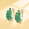 Серьги с натуральным зеленым агатом, дизайн листьев дерева, серебро 925 пробы, изысканные украшения для девочек, хороший подарок