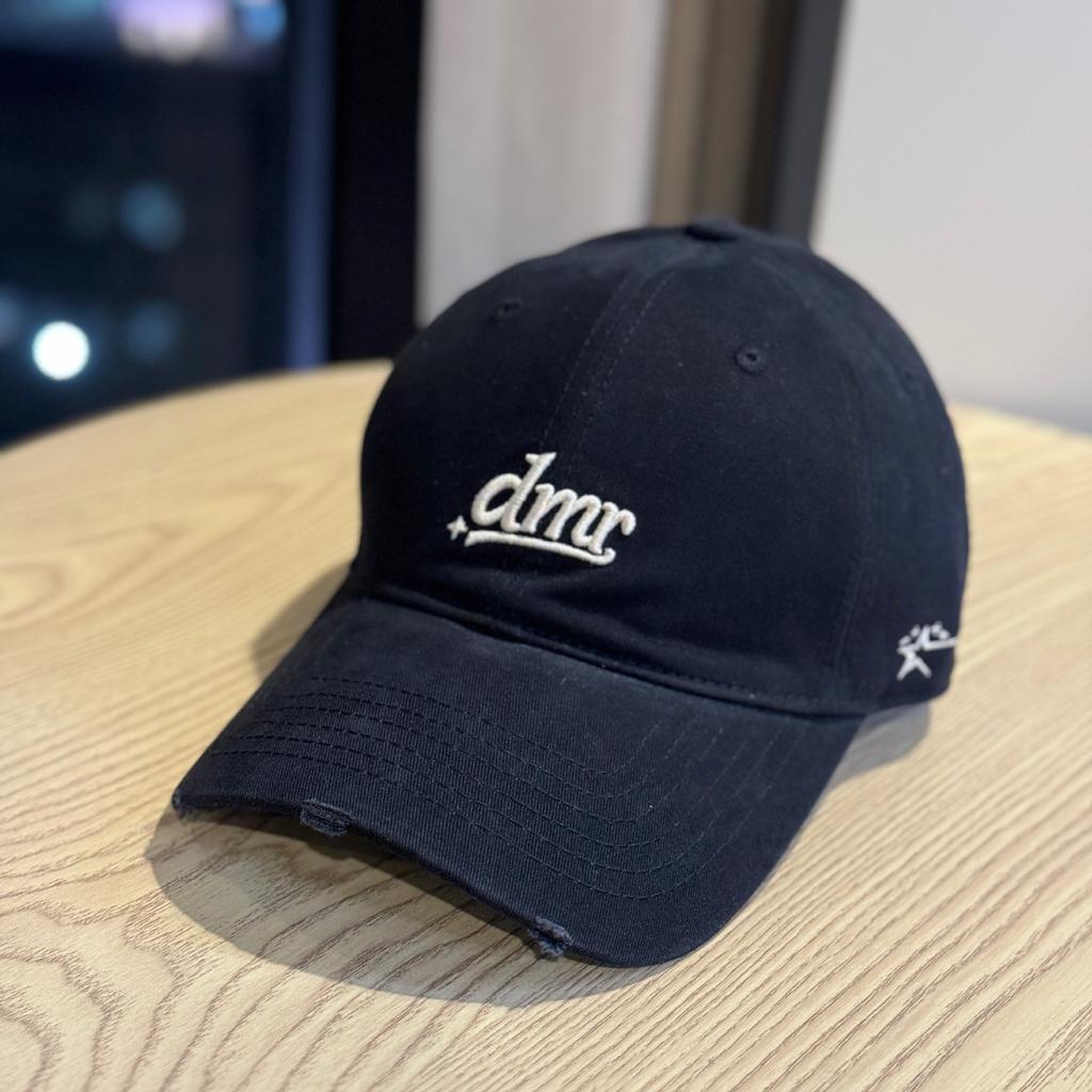 Korean Style dmr Small Letter Washed Soft Top Baseball Cap for Women, Versatile for Street Outings, Korean Style, Trendy for Students and Couples
