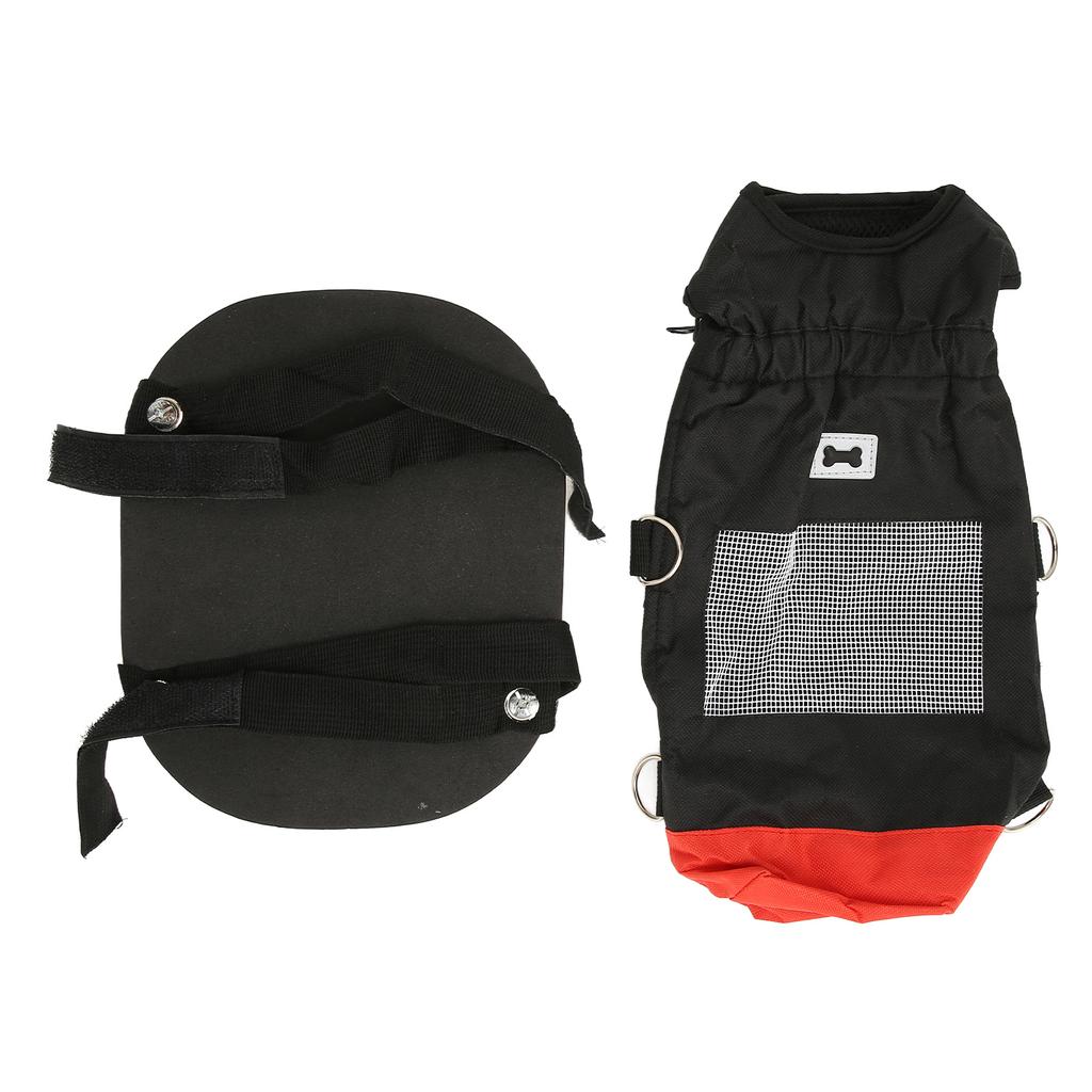 Pet Walking Scooter Multipurpose Laminated Wood Panel Elastic Band Silent Wheels Breathable Pet Wheelchair L (6.5 9kg