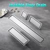 304 Stainless Steel Rectangular Floor Drain Removable Cover Linear Floor Drain Balcony
