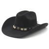 Western cowboy hat men's retro hat belt suede top hat ethnic style retro jazz hat