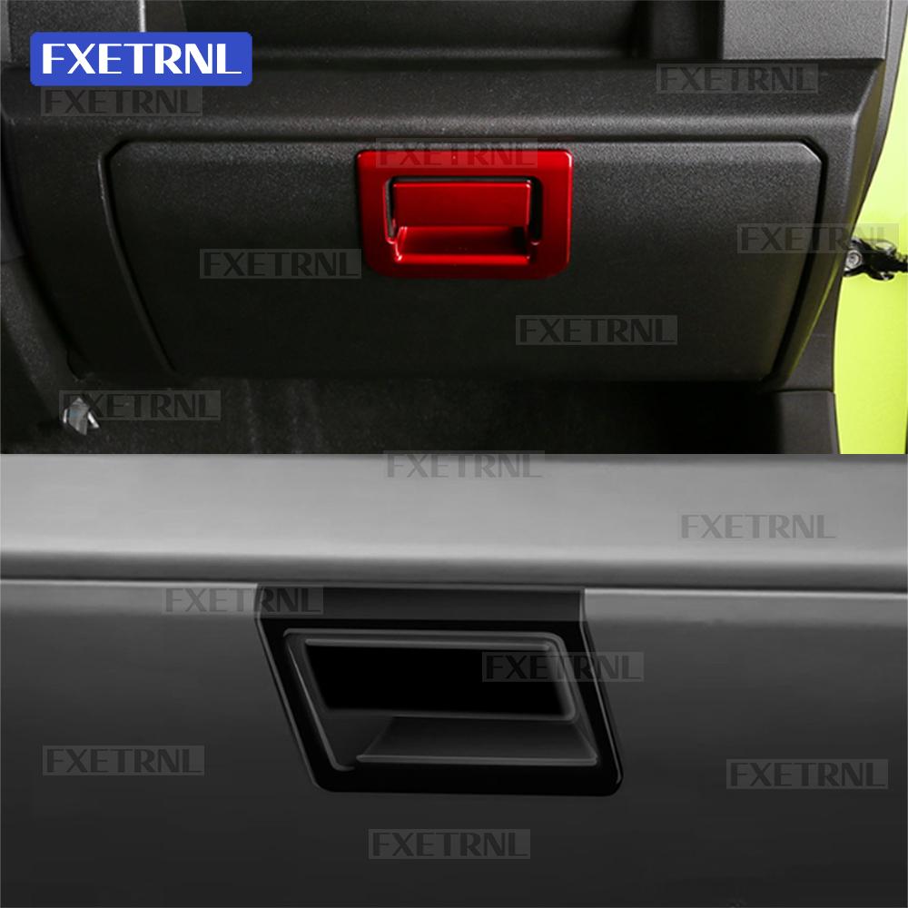 For Suzuki Jimny 2018 2019 2020 2021 2022 2023 2024 2025 ABS Carbon Fiber Glossy Black Car Co-pilot Storage Box Interior Sticker