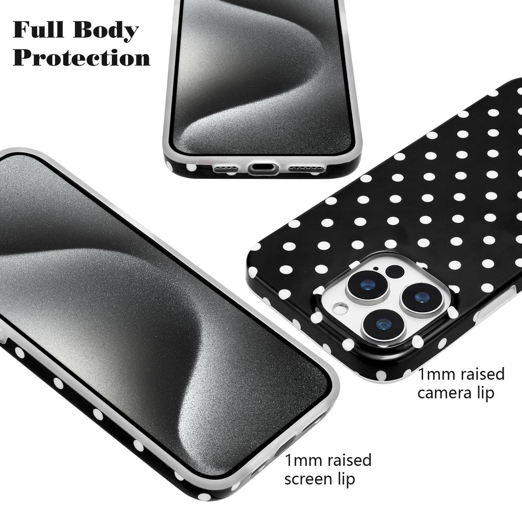 For iPhone 16 Pro Case Dot Design IMD TPU Phone Back Cover