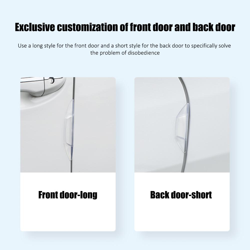 4 шт. Защитная накладка на дверь автомобиля, защитная полоска для подушки безопасности, защита от царапин, резиновые наклейки на бампер автомобиля, защита кромки двери автомобиля