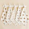 1/5pc Baby Face Towel Set - Newborn Cotton Muslin Items Includes Bibs Handkerchiefs Soft Saliva Towels & Feeding Burp Cloths