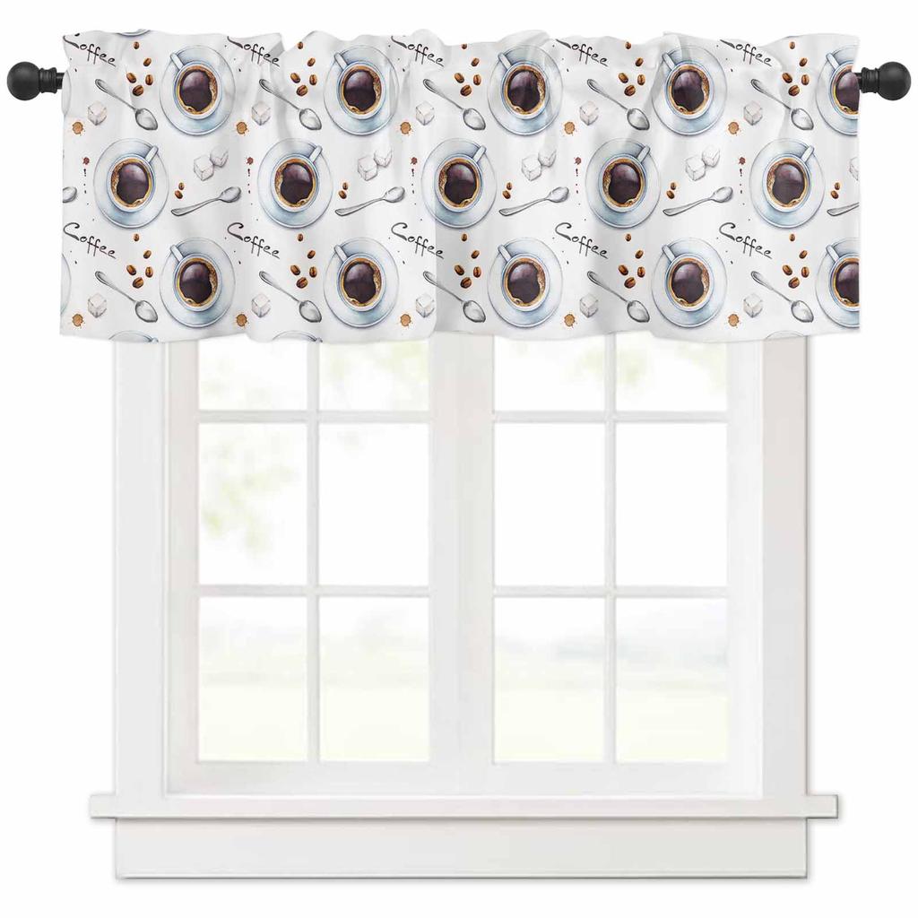 Кофейный ретро-стиль кухонные шторы на окна украшение дома короткие шторы для гостиной спальни маленькие шторы Cortinas