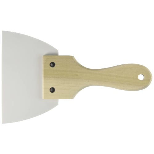Wahei Freiz Cookware Scraper, Triangular Rubber Spatula, Ajido, Wooden Handle, Made In Japan, AD-145
