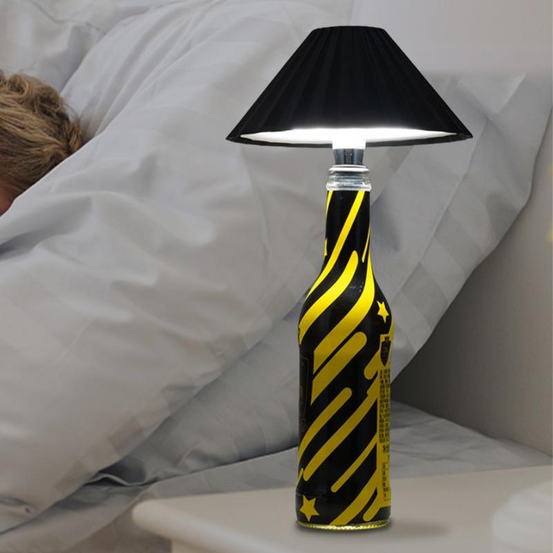 Беспроводная настольная лампа для бутылок с сенсорным управлением, 3 цвета и плавной регулировкой яркости, подходит для барных винных бутылок, настольных ламп