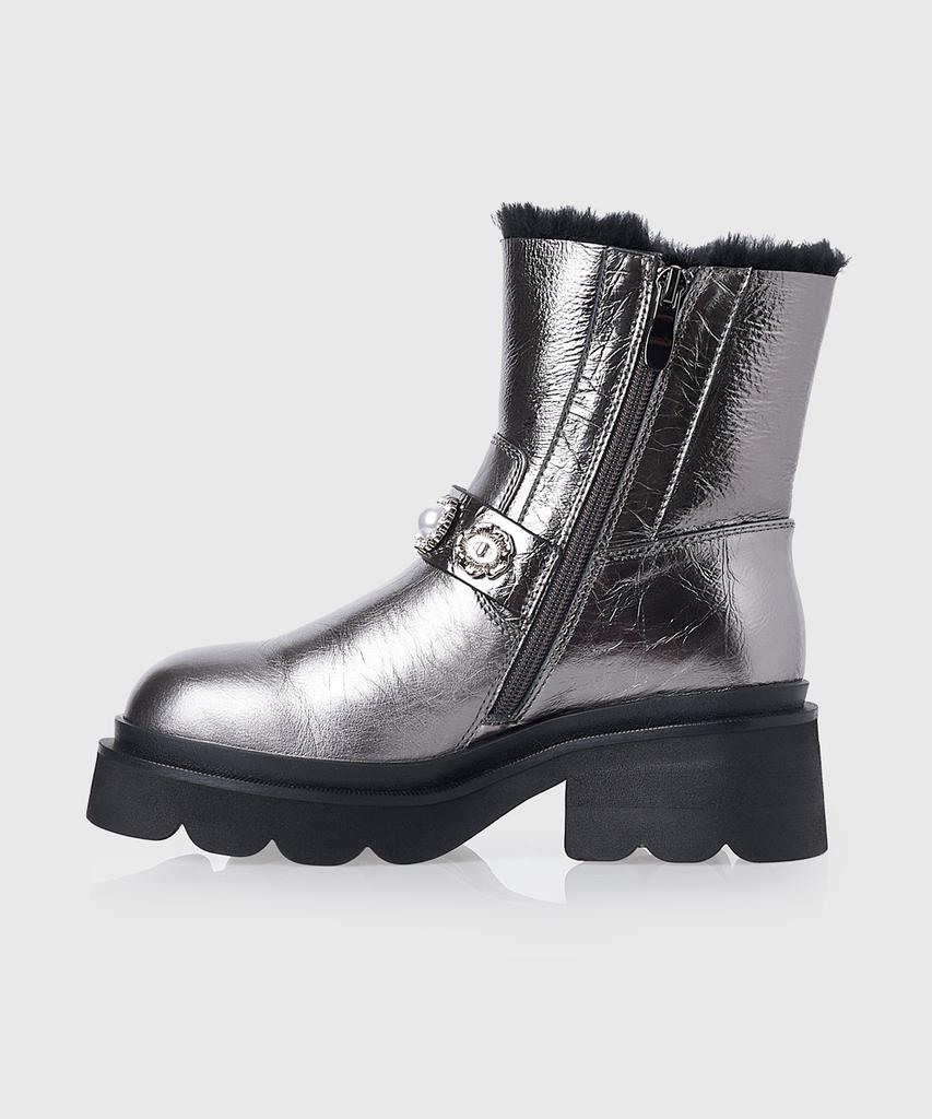 Kissa Shearling Mustang Ankle Boots A507008