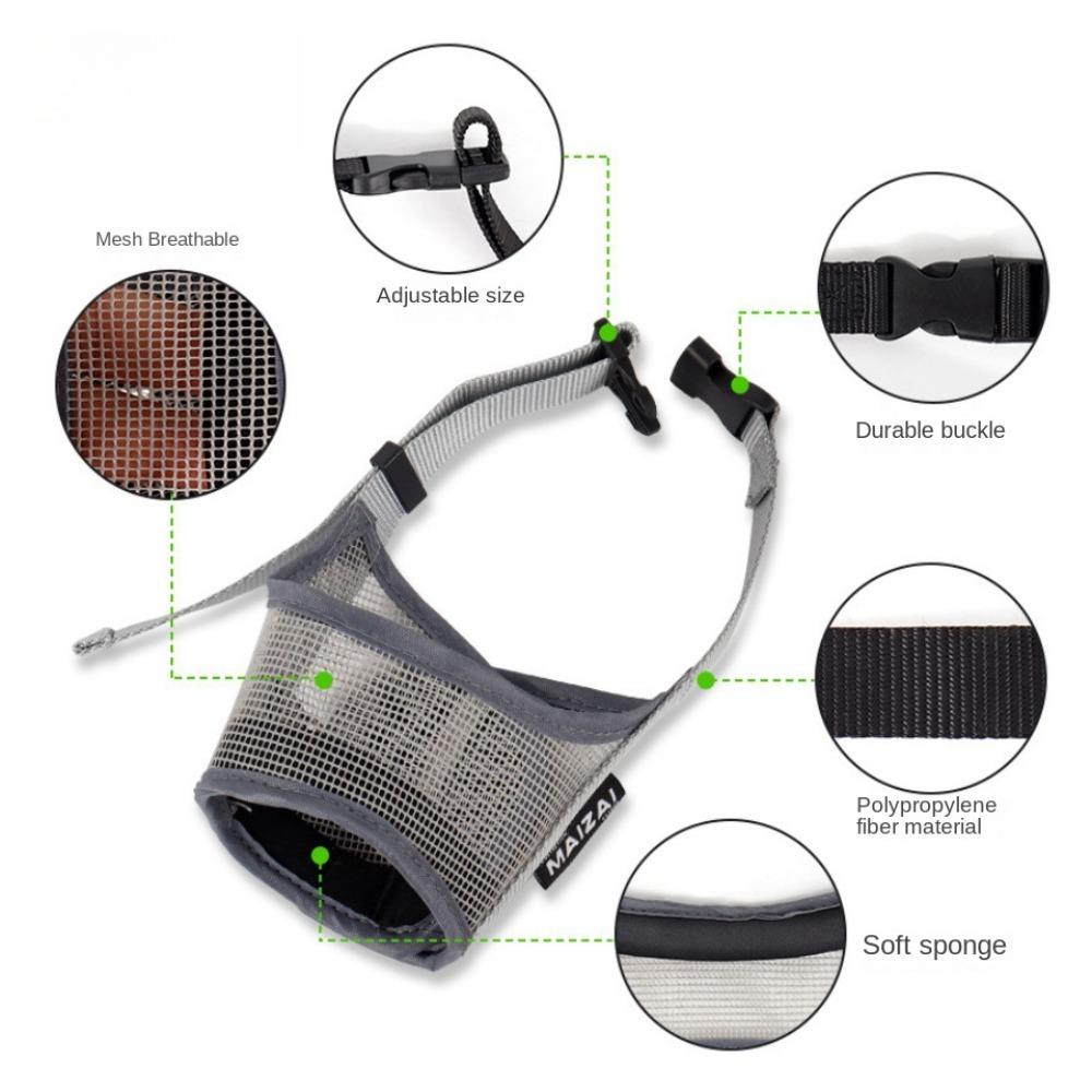 Prevent Biting Barking Dog Mouth Cover Adjustable Mouth Guard New Mesh Dog Muzzle  for Most Dog