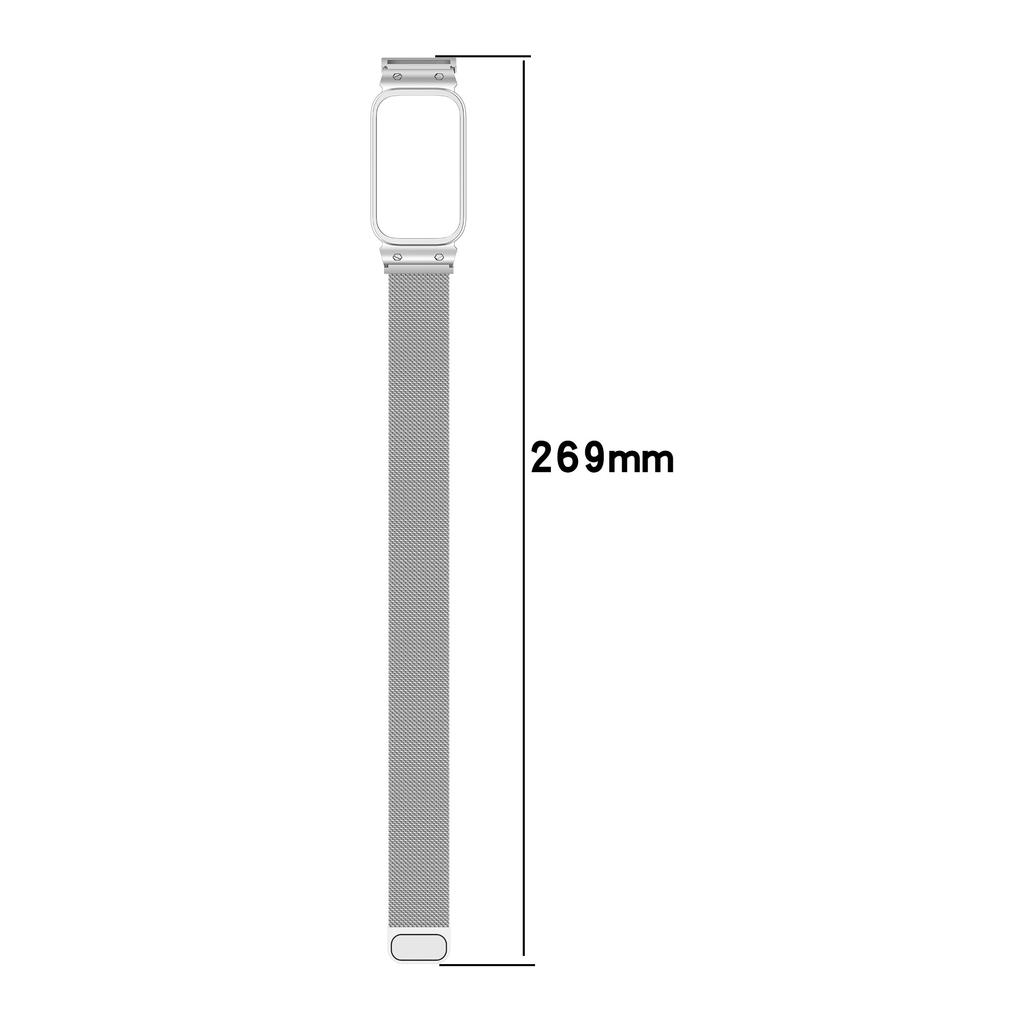 Металлический корпус+Миланский ремешок для Xiaomi mi band 9 активные аксессуары браслет correa+Защитный бампер корпус Чехол для Redmi band 3