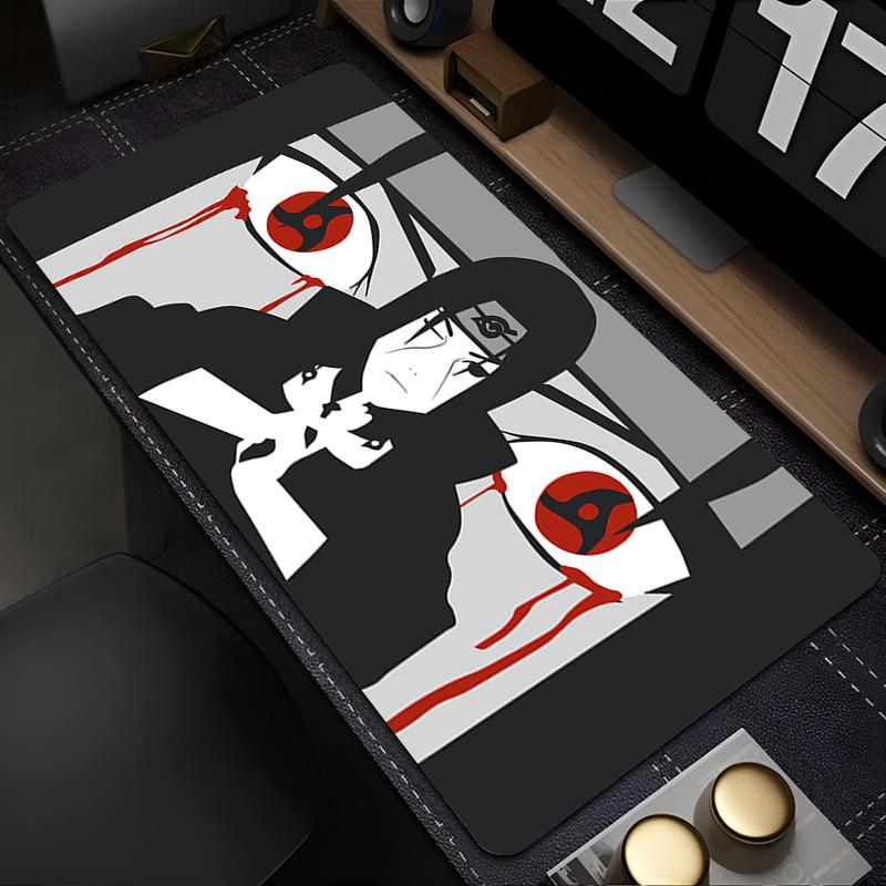 Mouse Pad Anime Naruto Itachi Uchiha Gaming Accessories Mousepad Gamer PC Completo Computer Keyboard Pad Carpet Desk Mat Varmilo