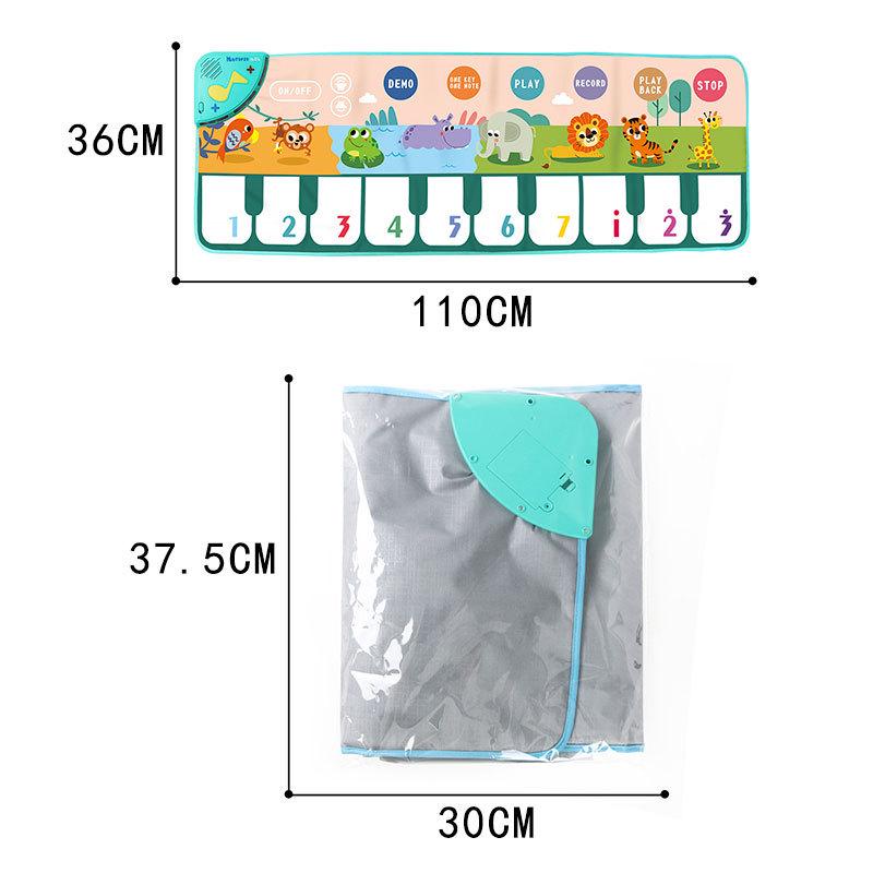 Детский напольный музыкальный коврик-пианино - Развивающий многофункциональный коврик для ползания и игр для детей