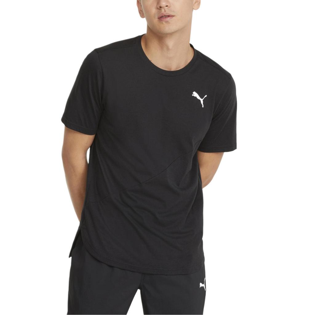 Puma Футболки Мужские Черные С Круглым Вырезом Умеренные 521537-01