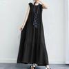Женское летнее платье без рукавов трапециевидной формы с большим подолом, сплошной цвет, круглый вырез, лоскутное плиссированное мягкое дышащее платье до щиколотки для пляжного отдыха, макси-платье