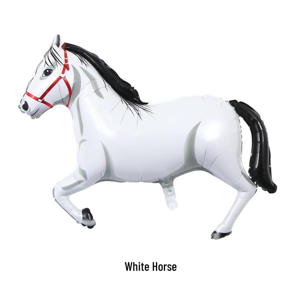 Украшение воздушными шарами в виде мультяшной лошади для детского дня рождения