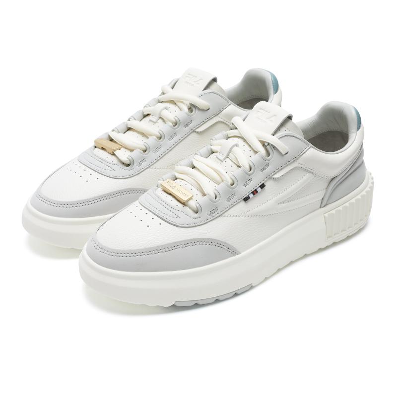 Fila Romanica Толстая подошва Мягкие Классические Универсальные Низкие Кроссовки для Скейтборда Мужские Кроссовки Белый Серый F12M431208FSD