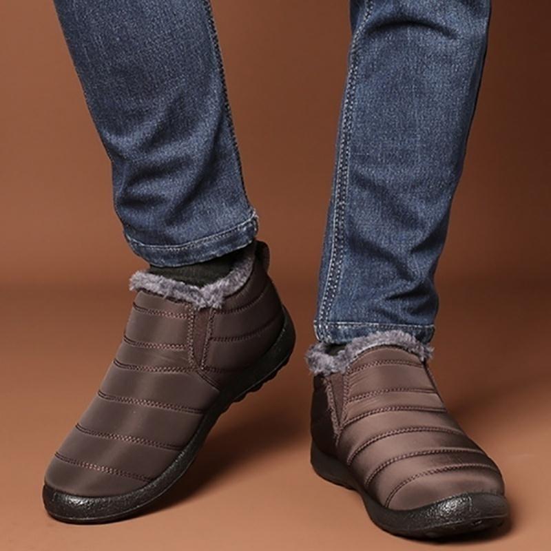 Women Men Winter Shoes Snow Boots Cotton Inside Keep Warm Waterproof Ankle Boots Waterproof Bottes