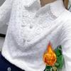 Шикарная жаккардовая рубашка с длинным рукавом и ажурным узором для офиса