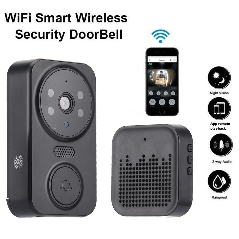 Wi-Fi видео дверной звонок, умный беспроводной дверной звонок, 2,4G, дверная камера ночного видения, поддержка двусторонней аудиосвязи