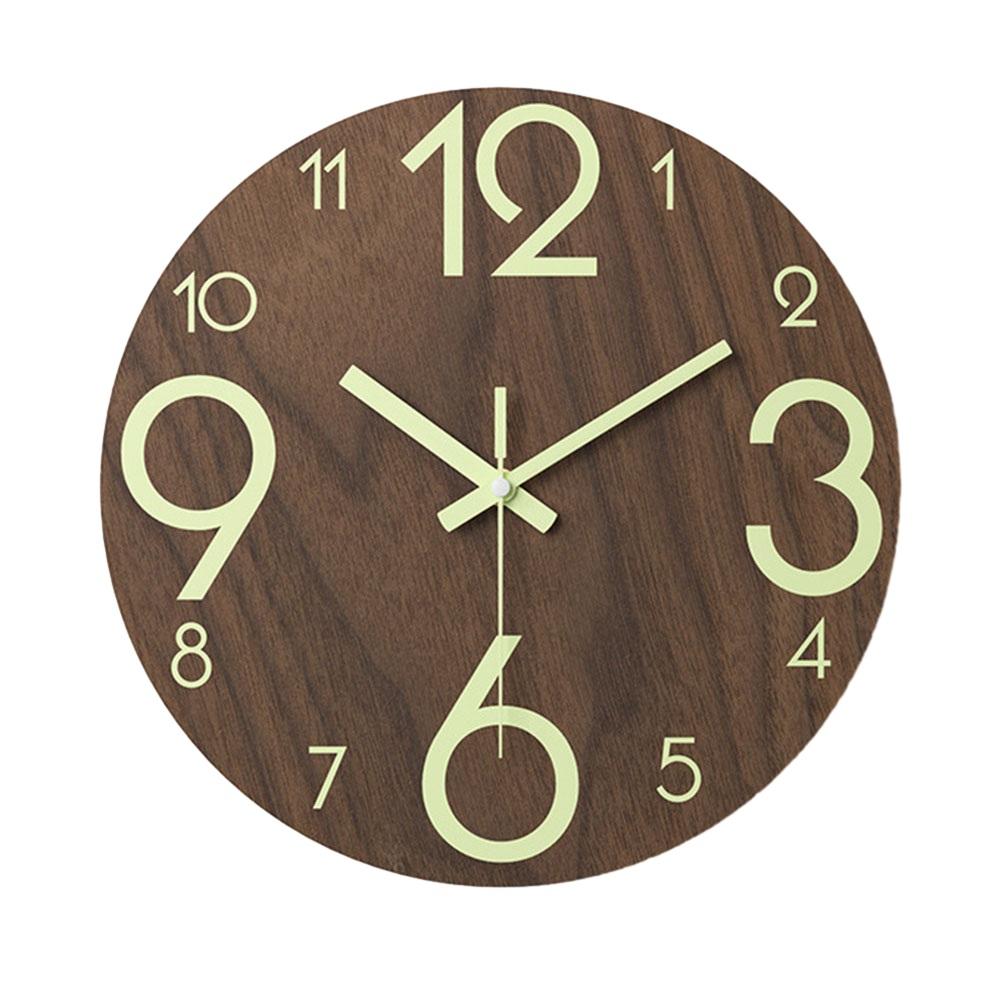 Bedroom Luminous Wall Clock Inch Night Light Nordic Home