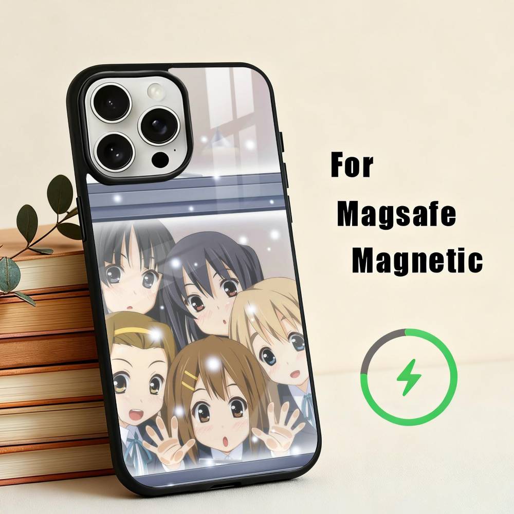 K-K-ON М-Музыкальные Д-Девушки Чехол Для Телефона Для iPhone17,16,15,14,13,12,11 Plus,Pro Max Магнитный Для Magsafe Беспроводной Зарядки