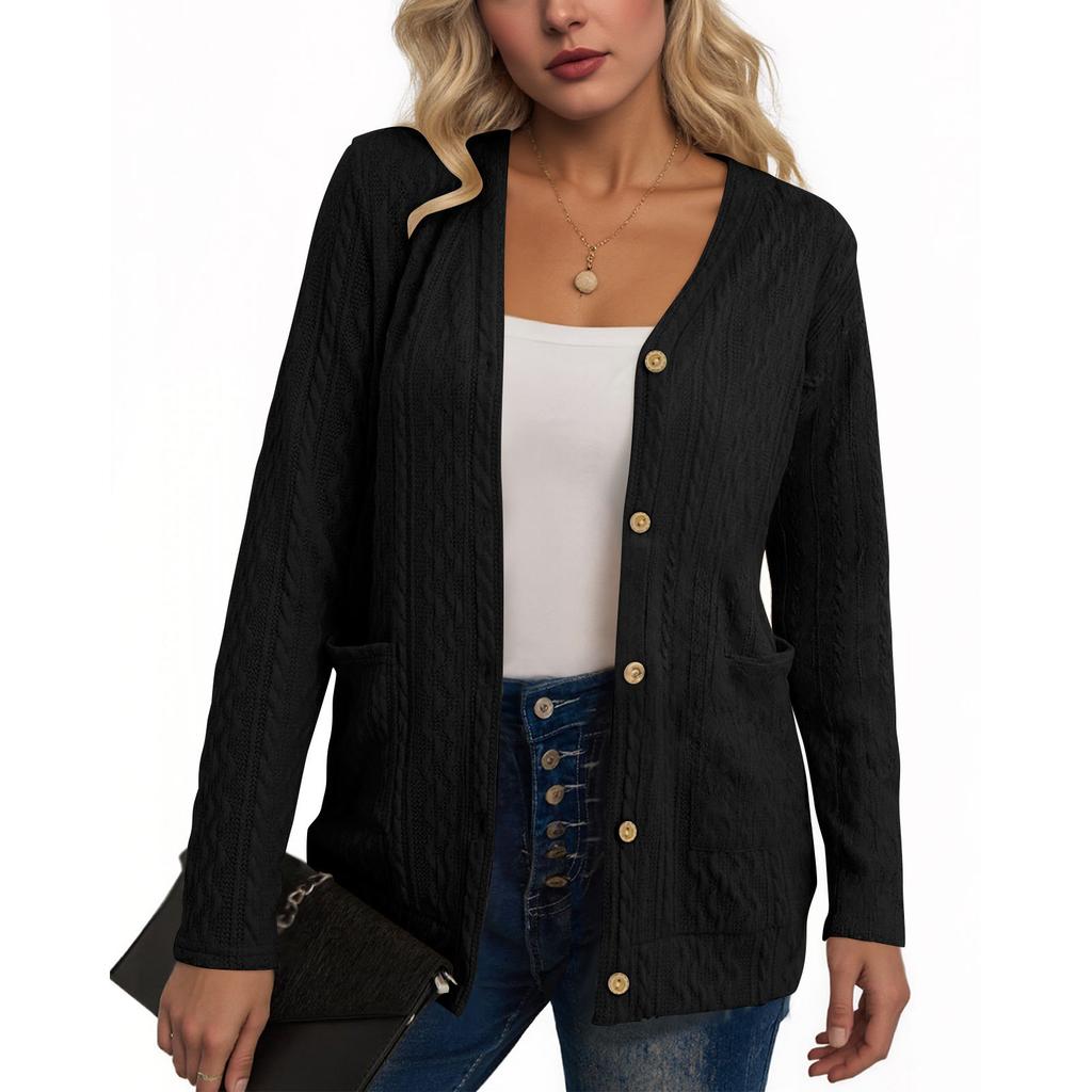 Women's Fashionable Casual Long Sleeve Solid Color Jacket