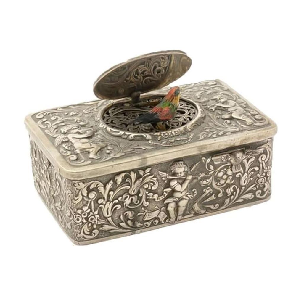 Vintage Singing Bird Music Box Elegant Mechanical Music Box Wind Up Music Box Home Decoration