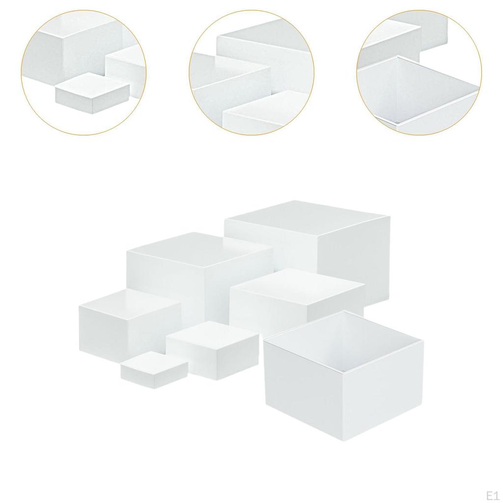 7 шт. акриловый куб дисплей ящик подъемный вложенный стол подставка 5-сторонний буфет