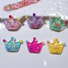 100Pcs/Bag Crystal Crown Resin Charms Cabochon for Slime Filler Dollhouse Diy Craft Phone Case Fridge  Decoration