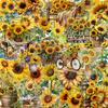 50 Bright Sunflower Stickers - Great For Phone Cases Luggage Laptops  Creative Decor Animeworlds Store