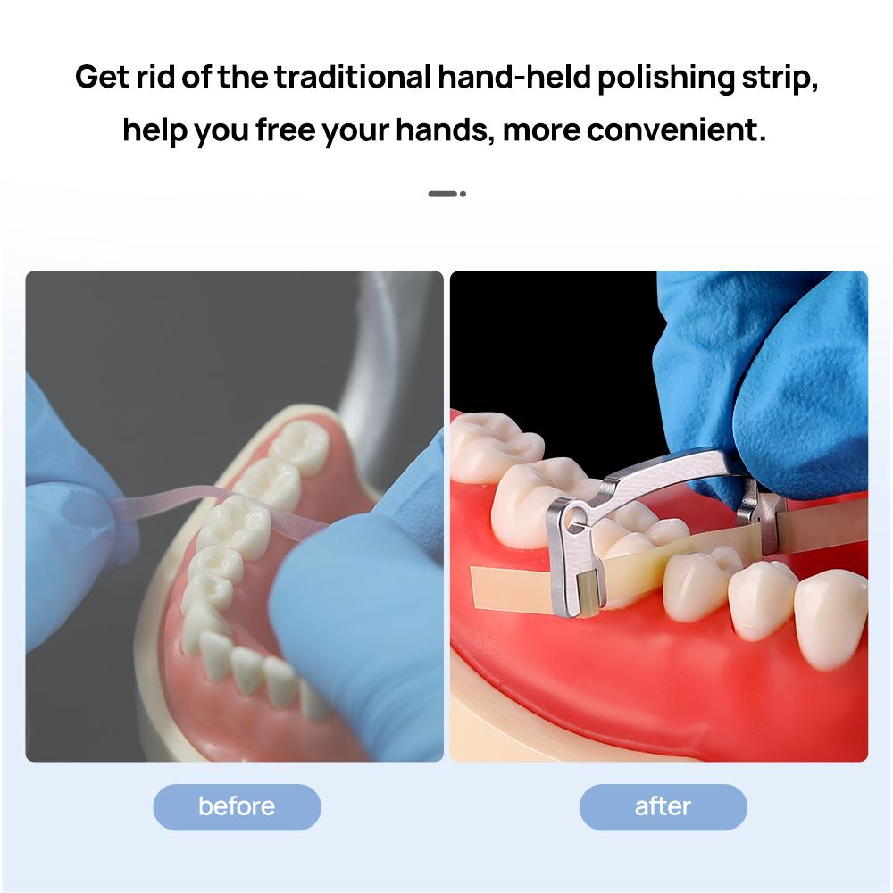 2шт набор держателей для стоматологической полировочной полоски металлический ручной финишный инструмент стоматолога для шлифования зубов из смолы шлифование формовка