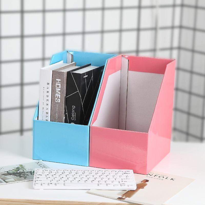 Desktop File Holder Corrugated Paper Office Document Storage Box