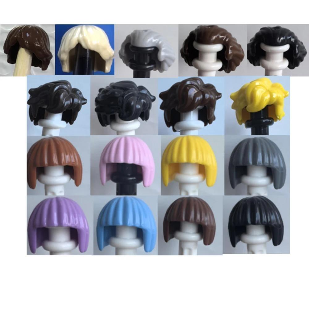 City Building Blocks Body Character Clothing Accessories Helmet Hat Colorful Hair Hairstyle Mini Brick Compatible Toy Gift X040