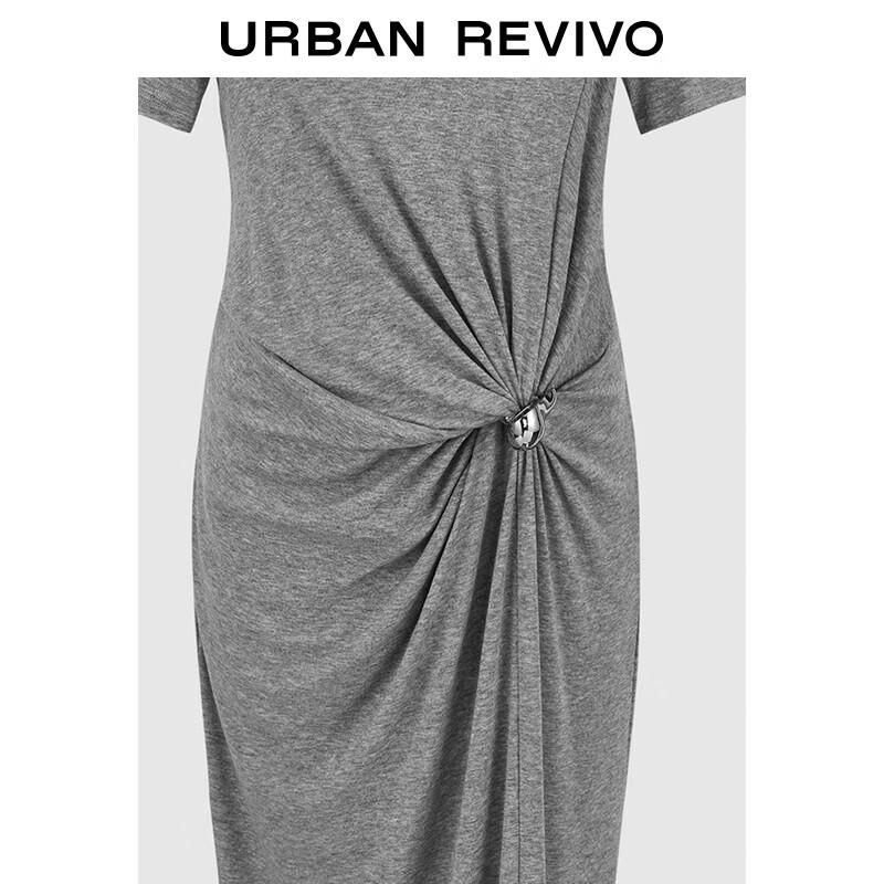 Женское платье UR с металлическим перекрутом, с коротким рукавом