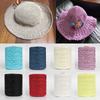 280-300M/Roll Colorful Threads Natural Raffia Straw Yarn For Hand Knitting Crochet Hat Handbag Cushion DIY Basket Material