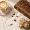 Exquisite and Luxurious Butterfly Pendant Necklace and Bracelet Set, Unique High-End Oil-Drip Earrings