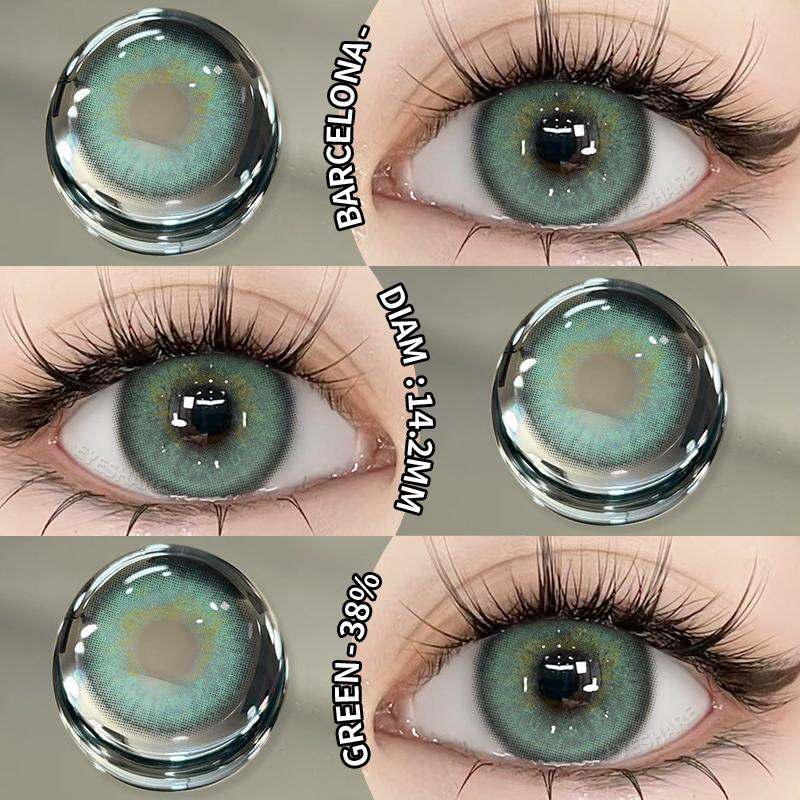 Eyeshare Gray Color Contact Lenses for Eyes Brown Eye Korean Colored Lenses Beautiful Pupil Eye Makeup Colorful Pink Lens 2pcs