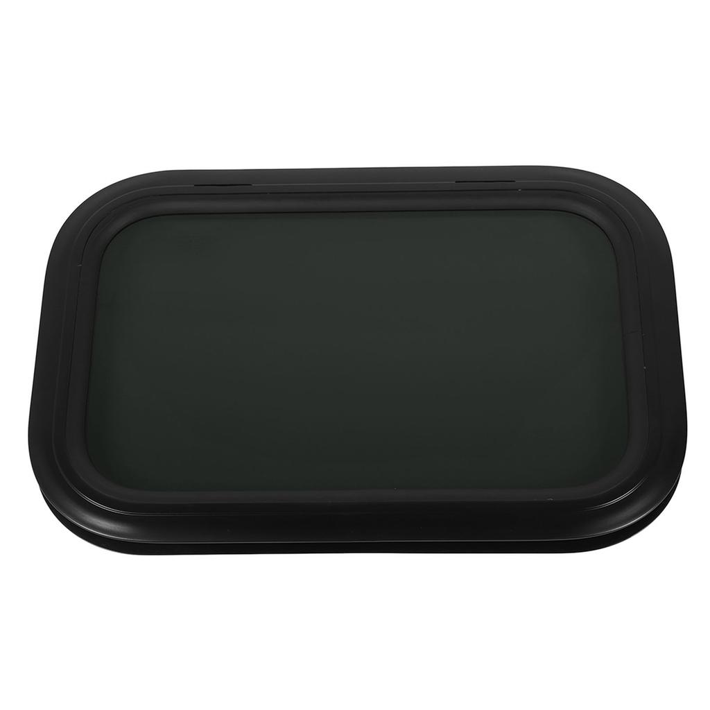 Окно для автодома, черное, с закругленными углами, из алюминиевого сплава, с защитой от УФ-излучения, прочное, фиксированное, для кемпера, каравана, для 48-53 мм