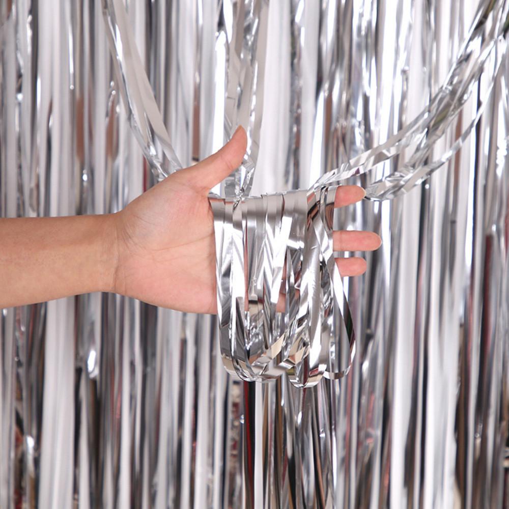 Универсальный 4-метровый мерцающий дождевой занавес для праздничных фонов и декора мероприятий