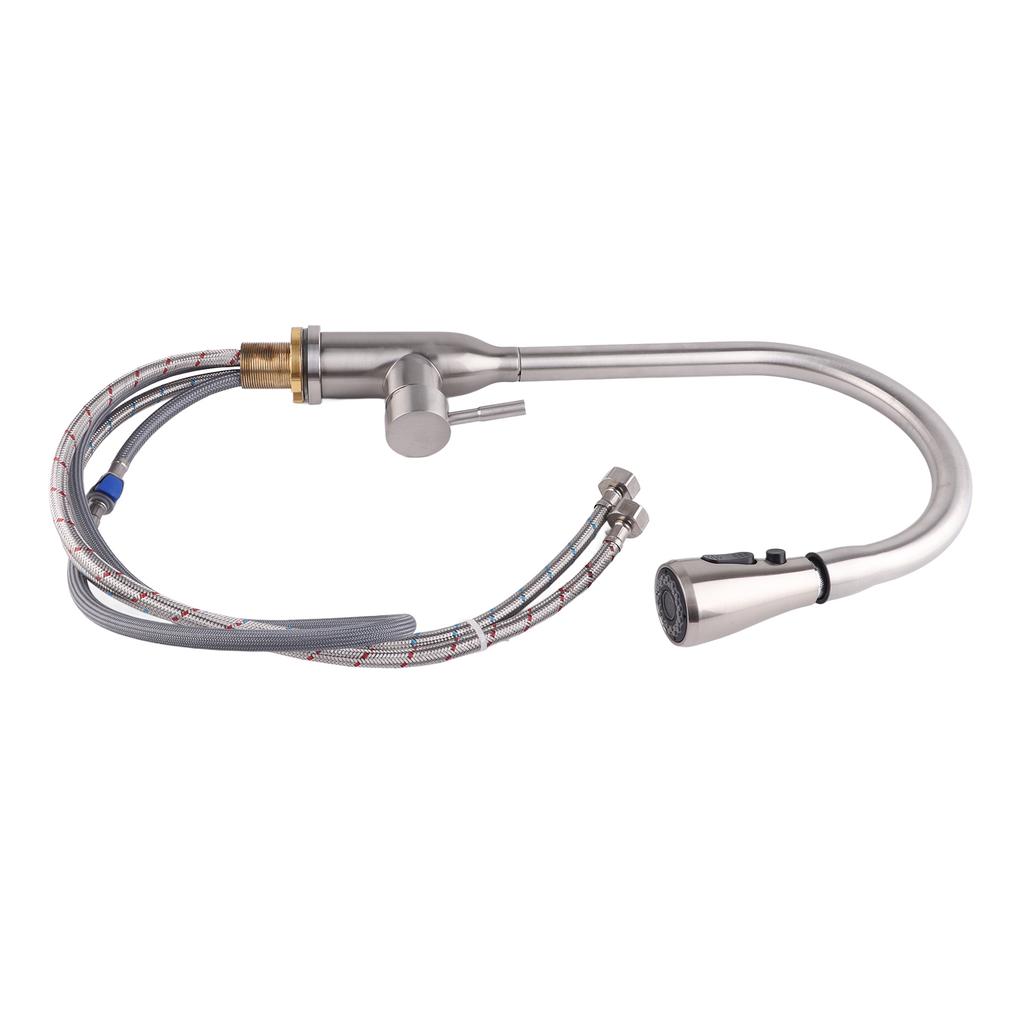 G1/2 кухонный смеситель с одной ручкой, смесительный кран для холодной и горячей воды с выдвижным распылителем