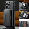Ретро флип-чехол из кожи для iPhone 16 Pro Max 17 Air 15 Plus 14 13 12, кошелек, карманы для карт, магнитный, беспроводная зарядка, задняя крышка