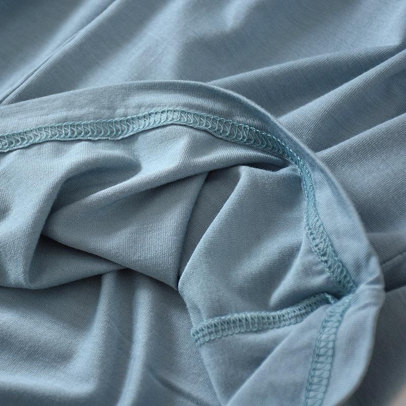 Summer Japanese Style Loose Cropped Trousers Ladies Modal Thin Shorts Solid Color Wide Leg Large Size Home Pants Womens Bottoms