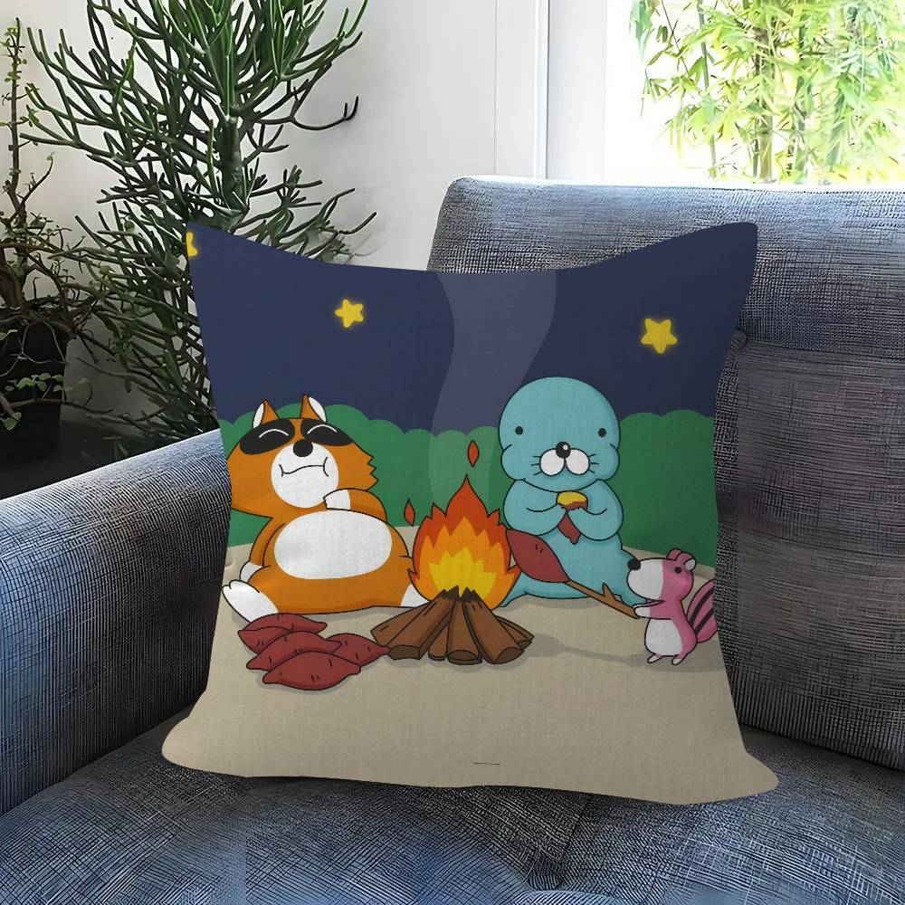 Cartoon Anime BBonobono Pillow Cushion Cover Pillowcase Living Room Sofa Home Decor Customized