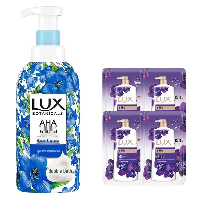 LUX Botanical Essential Oil Bluebell Fragrance Moisturizing Shower Gel