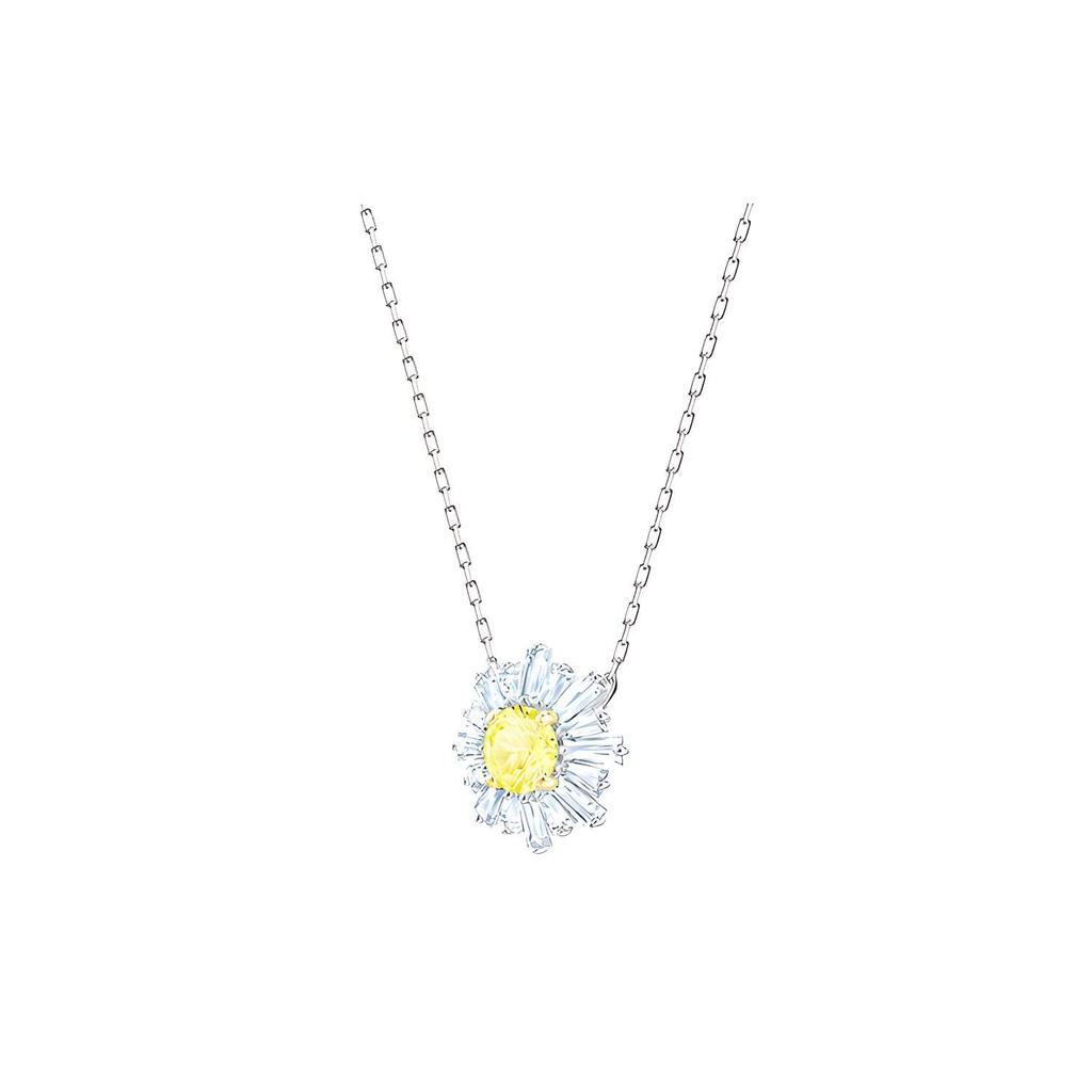 Swarovski Idyllia Sunshine Sunflower Yellow Rhodium Plated Necklace Women necklace 5459588