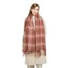 Autumn and Winter High-end Simple Scarf Women's Color Plaid Thickened Scarf Warm Fashion Scarf Versatile Shawl