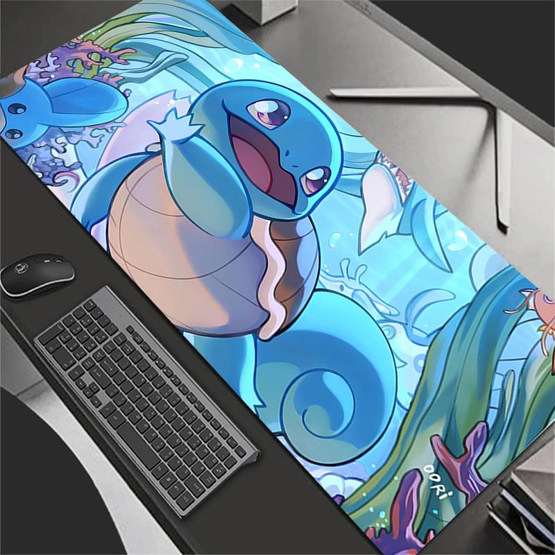 Mouse Pad Gamer PC Computer Large x XXL Desk mat Keyboard Anime Gaming Accessories PPokemons Squirtle Mousepad Carpet